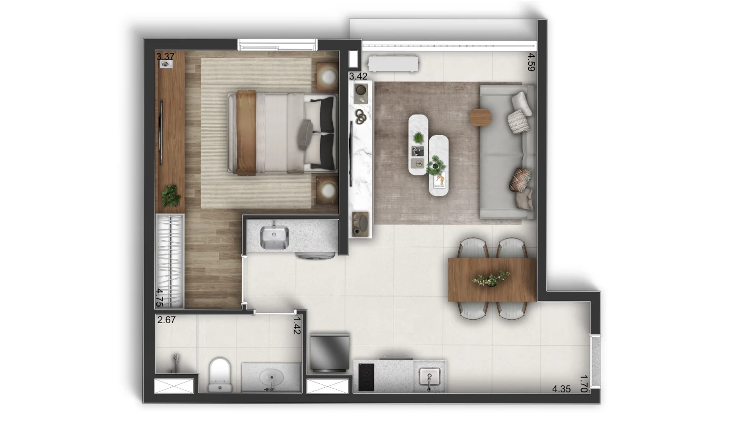 42- Planta 42m²_Tipo final 11 ampliada_R03