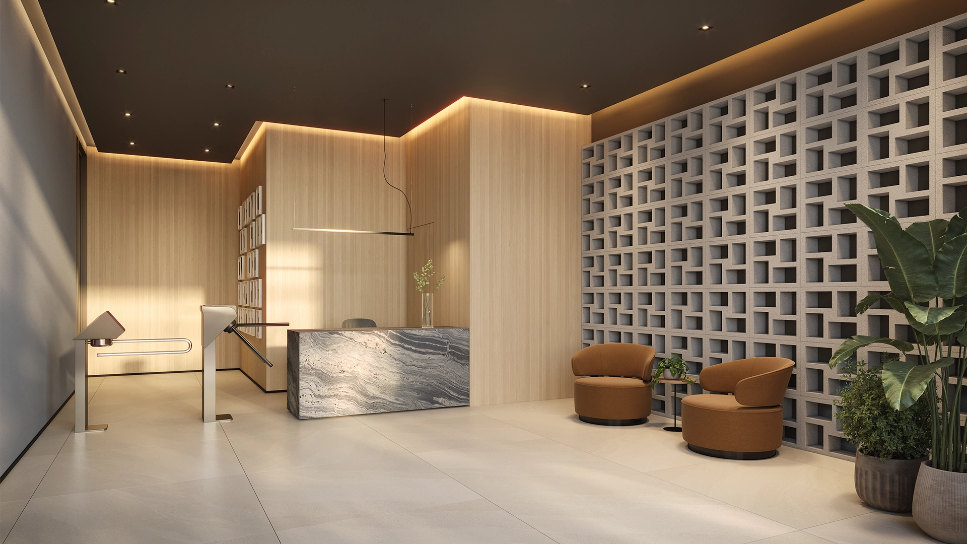Perspectiva Ilustrada Lobby