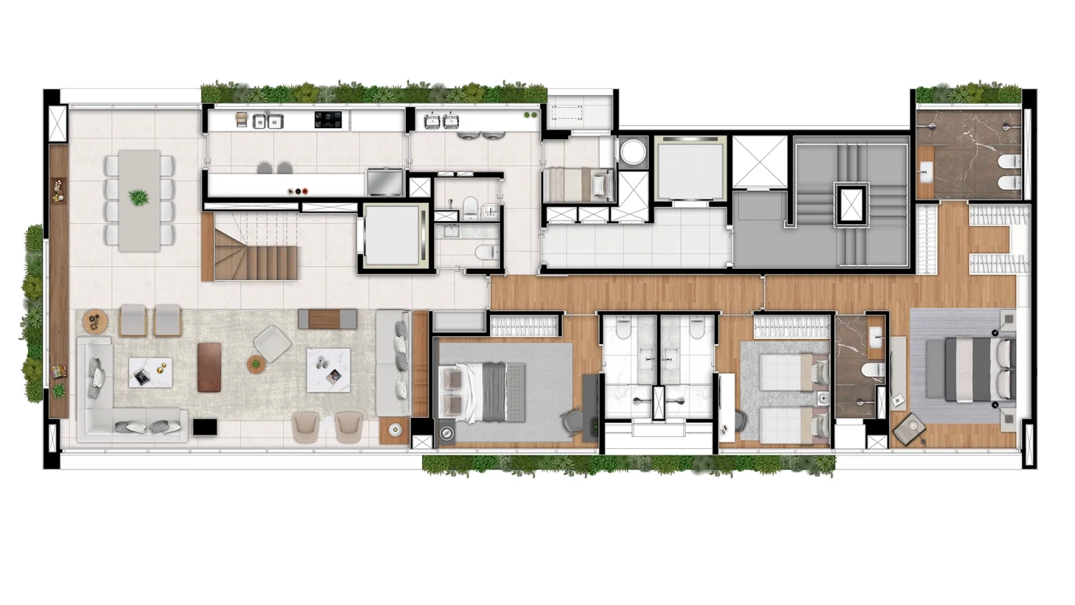 PLANTA COBERTURA PAVIMENTO INFERIOR 407M²