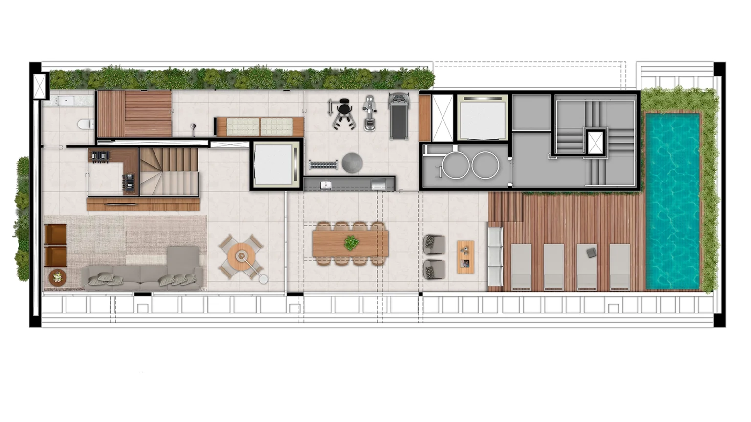 PLANTA COBERTURA PAVIMENTO SUPERIOR 407M²