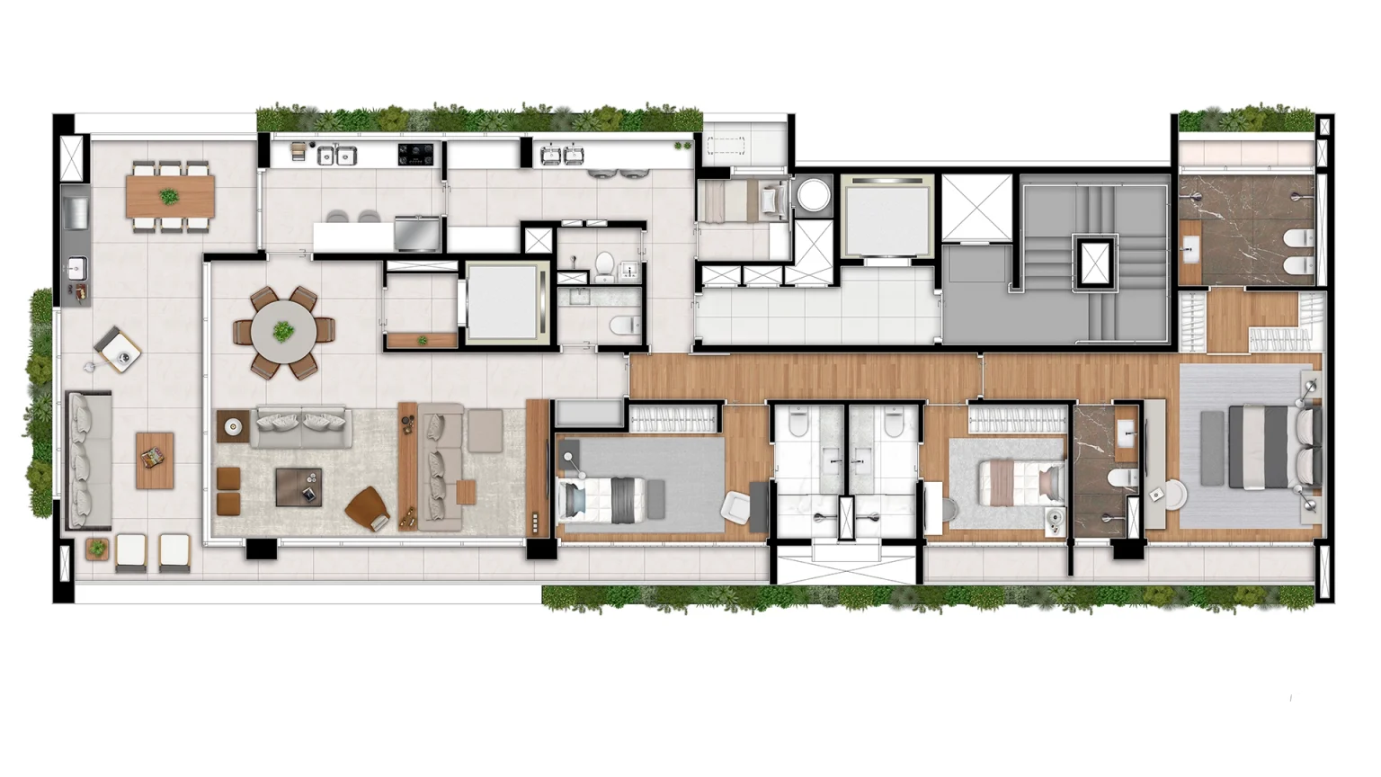 PLANTA TIPO TERRAÇO GOURMET 226M²