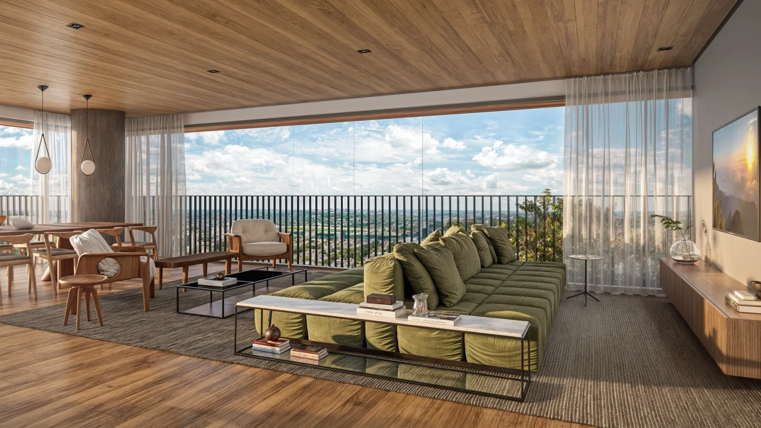 Perspectiva Ilustrada Living -Opção 1