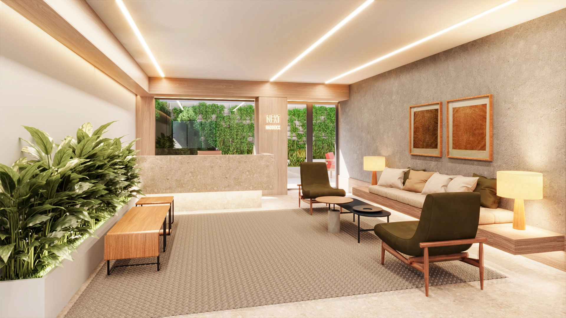 Perspectiva Ilustrada do Lounge