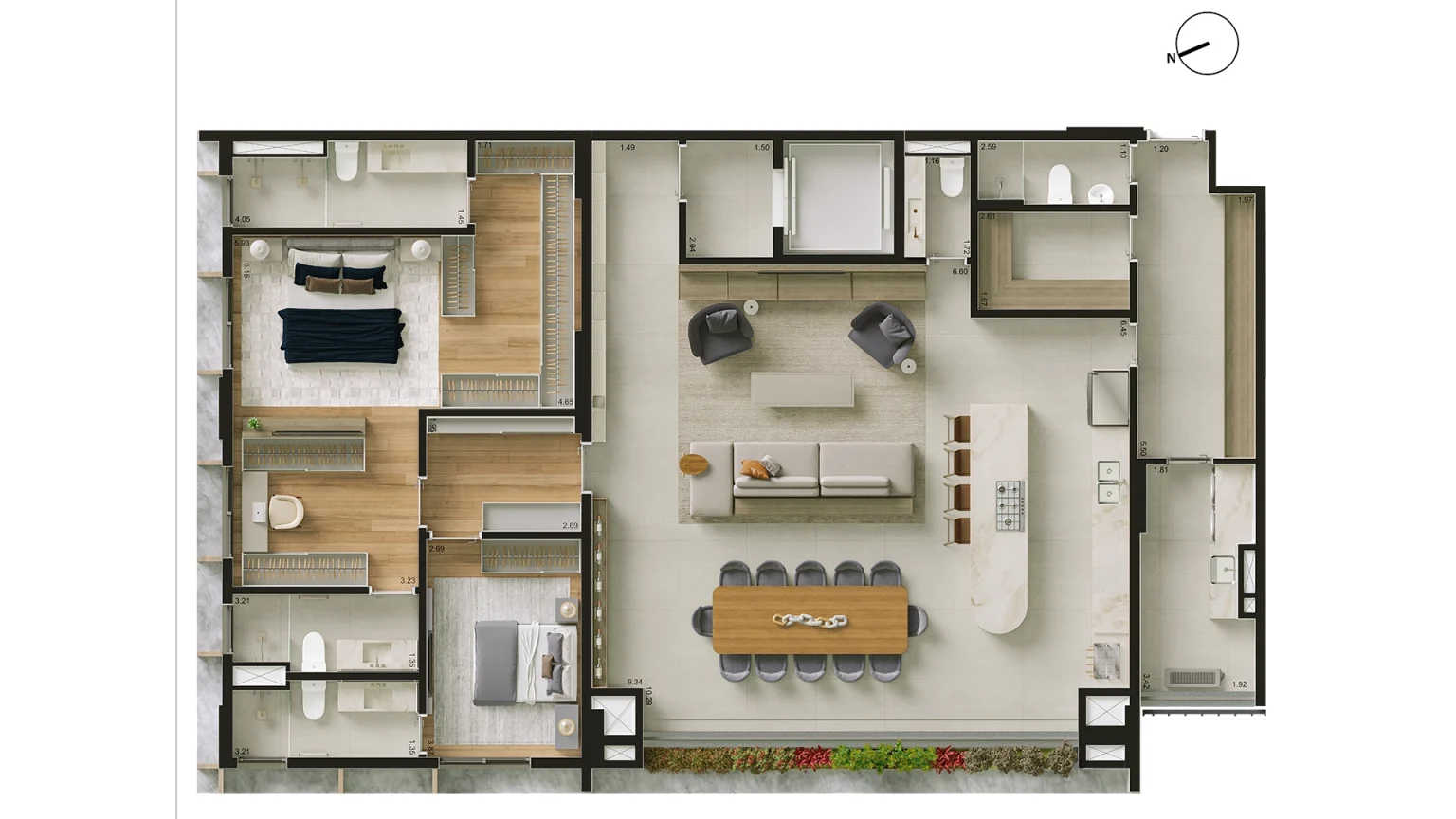 Planta Opção 03_194m² - Final 02 - Torre Jatobá