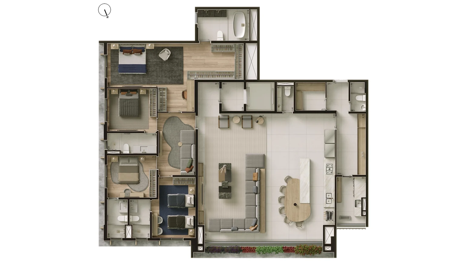 Planta Opção 03_237m² - Final 01 - Torre Jatobá