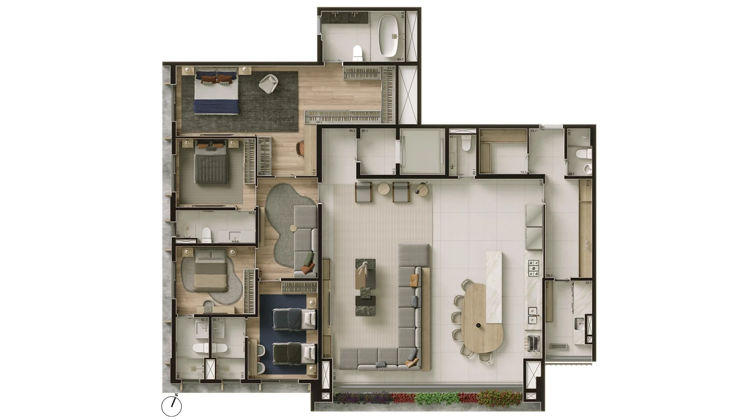 Planta Opção 03_237m² - Final 01 - Torre Manacá