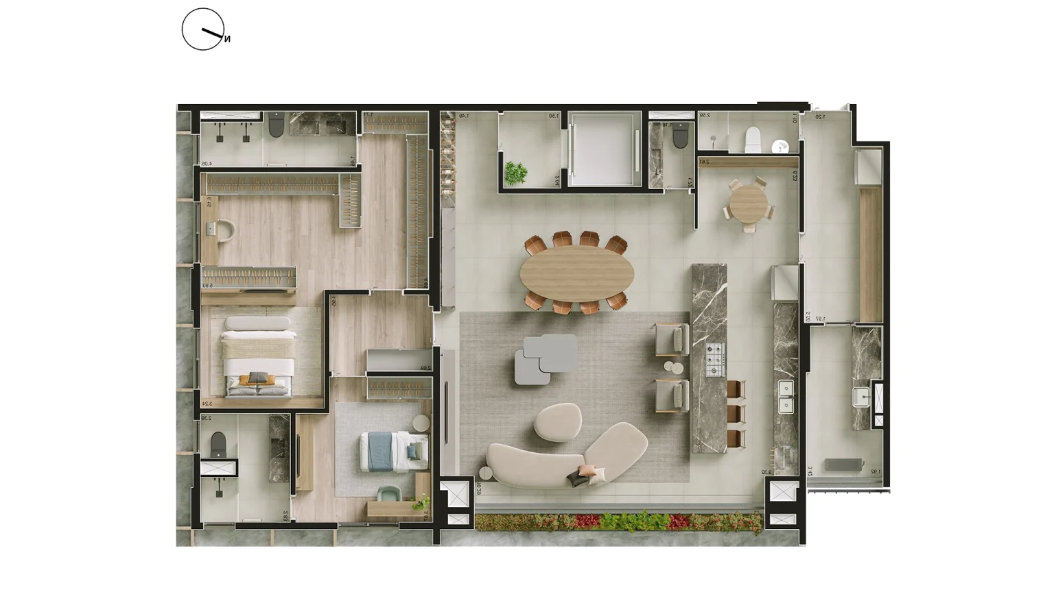 Planta Opção 04_194m² - Final 02 - Torre Manacá