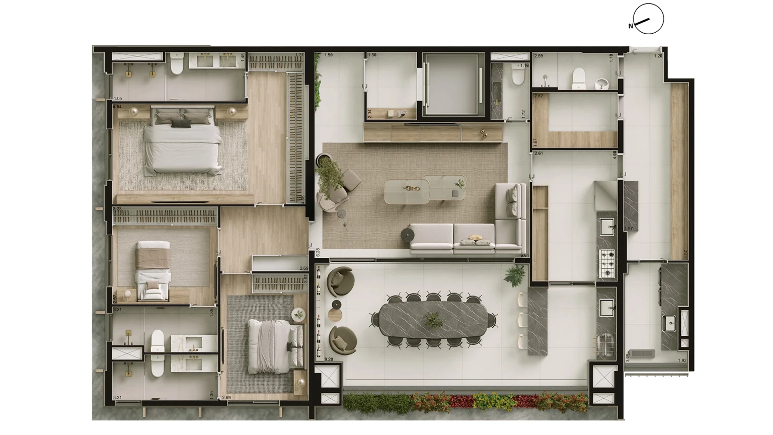 Planta Padrão_194m² - Final 02 - Torre Jatobá