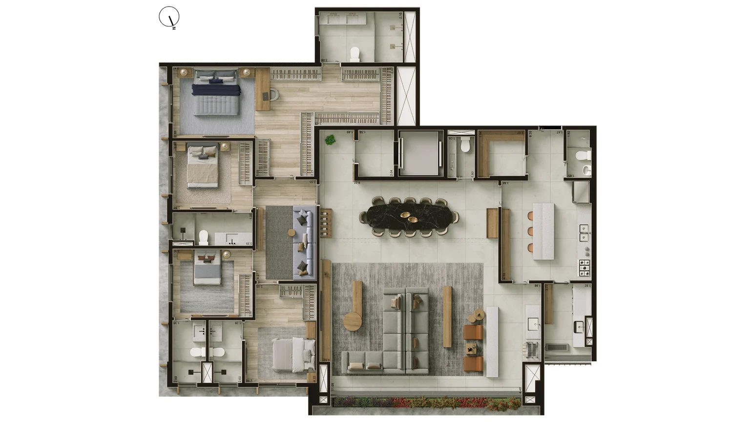 Planta Padrão_237m² - Final 01 - Torre Jatobá