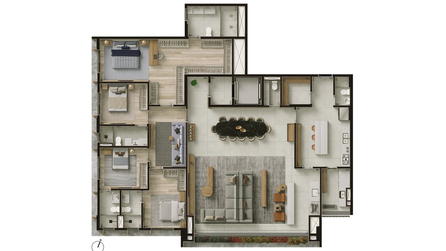 Planta Padrão_237m² - Final 01 - Torre Manacá