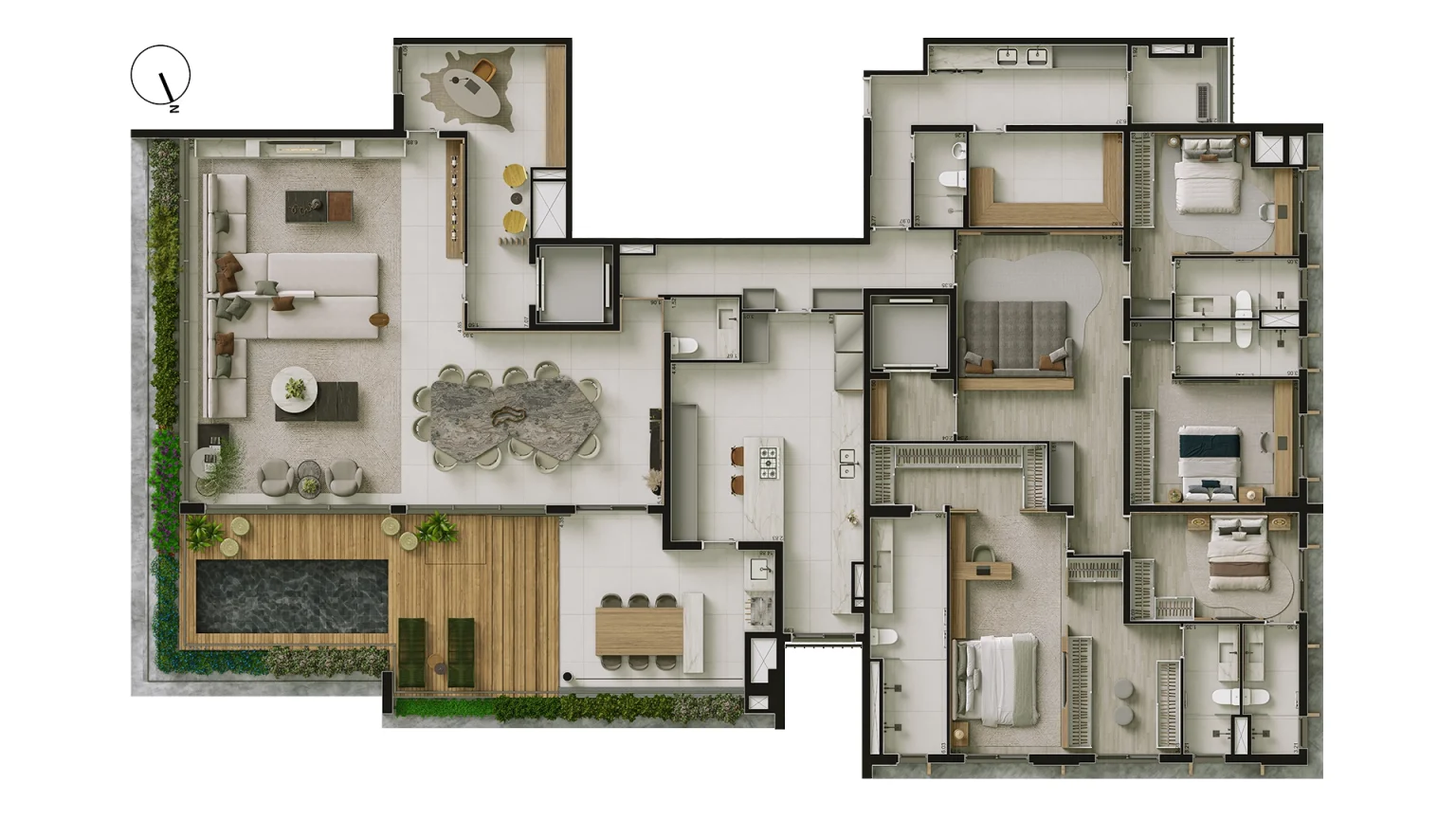 Planta_Penthouse__430m² Final 01 - Torre Jabotá